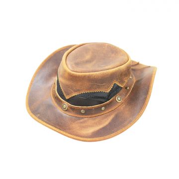 Western Breezer Real Leather Outback Cowboy Hat HAT-2
