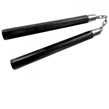 12.5" Black Wood Nunchakus NC-15BK