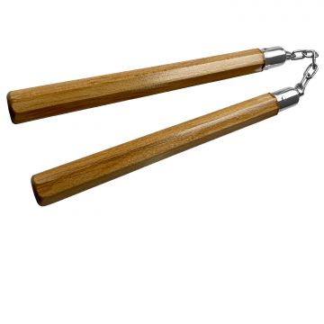 12.5" Brown Wood Nunchakus NC-15NA