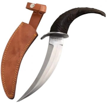 Old Ram Handmade Natural Ram Horn Handle Fixed Blade Knife OR-5058