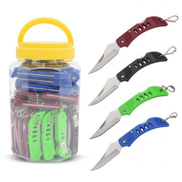 48 pcs Mix Folding Knives in Jar.