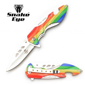 Snake Eye Tactical Spring Assist knife - SE-1351RYGB