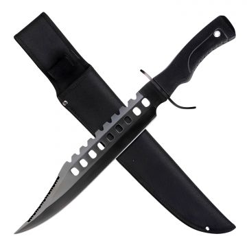 Snake Eye Tactical Rambo Style Hunting Fixed Blade Knife SE-2232BK(YML-01BK)