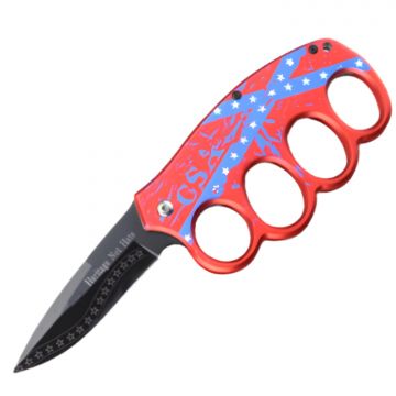 " C S A " Action Assist Knuckle Knife 4.5" Closed with Clip
