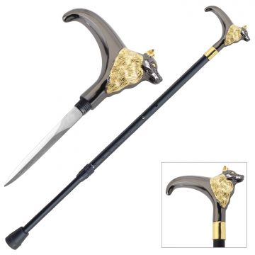 Snake Eye Tactical Adjustable Wolf Walking Cane SE-5343AD