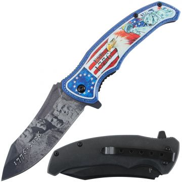 Snake Eye Tactical Semi-Quincentennial Patriotic Assisted Opening Folding Knife SE-5383-2
