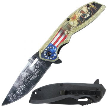 Snake Eye Tactical Patriotic Spring Assisted Folding Knife SE-5384-1