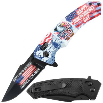 Snake Eye Tactical Happy Independence Day Assisted Folding Knife SE-5385-1