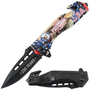 Snake Eye Tactical 250th Anniversary Patriotic Rescue Assisted Folder SE-5387-1