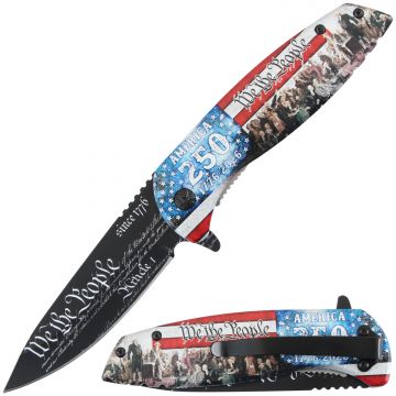Snake Eye Tactical "We The People" Spring Assist Knife - SE-5390-1
