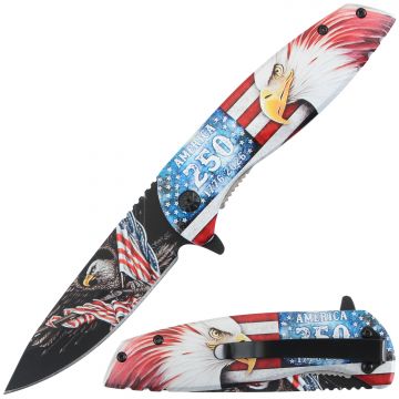 Snake Eye Tactical " America 250 Commemorative " Spring Assist Knife - SE-5390-2
