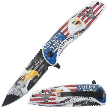 Snake Eye Tactical " America 250 Commemorative " Spring Assist Knife - SE-5390-3