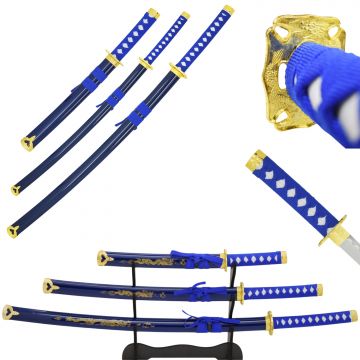 Snake Eye Tactical Samurai Sword Set With Display Stand SE-748BL
