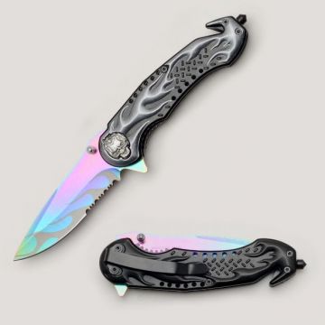 Snake Eye Tactical Rescue Style Spring Assist knife SE-891BRB