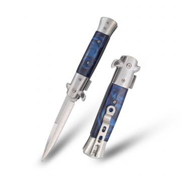 Italian Style Stiletto Folding Spring Assist Knife SE-986BL