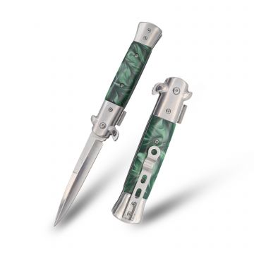 Italian Style Stiletto Folding Spring Assist Knife SE-986GN