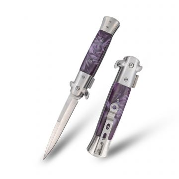Italian Style Stiletto Folding Spring Assist Knife SE-986PU