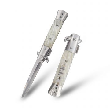 Italian Style Stiletto Folding Spring Assist Knife SE-986WP
