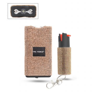 Tac-Force Stun Gun & Pepper Spray Combo Collection TFST-100BBR-CB
