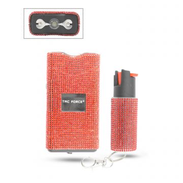 Tac-Force Stun Gun & Pepper Spray Combo Collection TFST-100BGD-CB