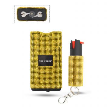 Tac-Force Stun Gun & Pepper Spray Combo Collection TFST-100BYE-CB