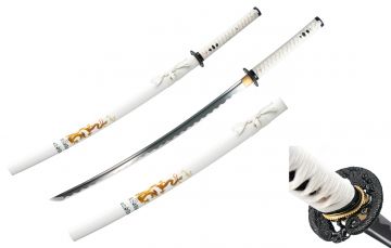 Ten Ryu Handmade Dragon Japanese-Style Samurai Katana Sword TR-9041WH
