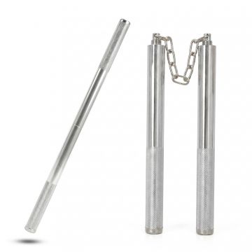 12" Converter Nunchaku Cast Metal Chrome Finish 701-12