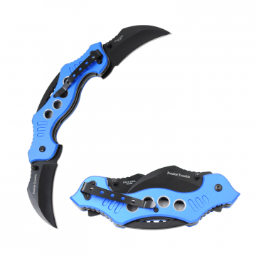 Double Trouble Karambit Action Assist Folding Knife SE-810BL
