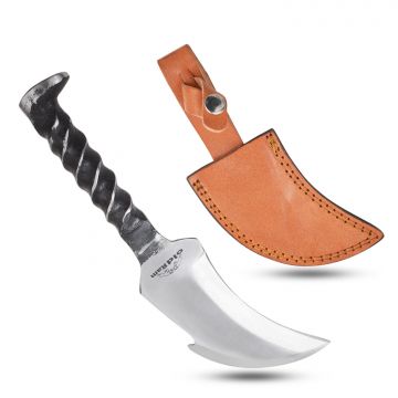 Old Ram Railroad Spike Twisted Handle Skinner – Forged Steel Utility OR-6045