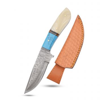 Old Ram Handmade Damascus Fixed Blade Hunting Knife DM-1230