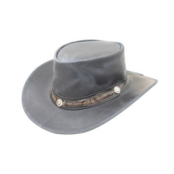 Western Style Real Leather Outback Cowboy Hat HAT-3