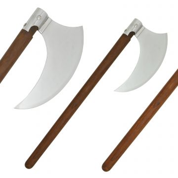 Medieval Warrior Steel Crescent Bearded Axe–Historical Replica Polearm AX-57