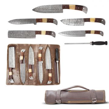 Wild Turkey Handmade-Damascus Steel Kitchen Knife Set DM-33