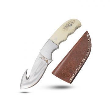 Wild Turkey Handmade Gut Hook Skinner Fix Blade Knife WT-8016WB