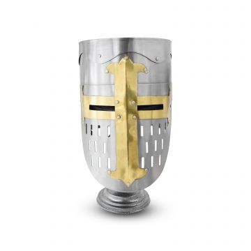 Medieval Warrior Templar Brass Crusader Knights Helmet IR-80600A