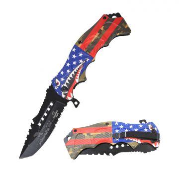 Snake Eye Tactical 250th Anniversary Heavy Duty Spring Assist Knife - SE-0805P13-250