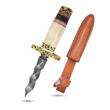 Wild Turkey Handmade Spiraling Damascus Dagger DM-6B