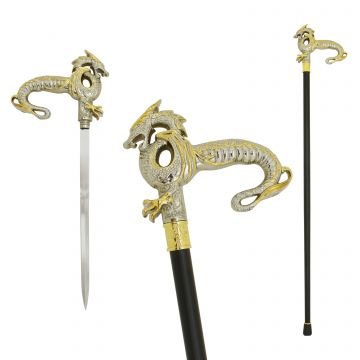 Snake Eye Tactical Intricate Dragon Walking Cane KT-16409T-T
