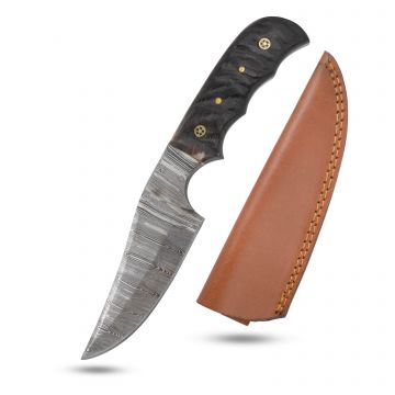 Wild Turkey Handmade Damascus Fixed Blade Hunting Knife DM-53