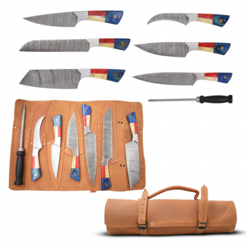 Wild Turkey Handmade-Damascus Steel Kitchen Knife Set DM-38