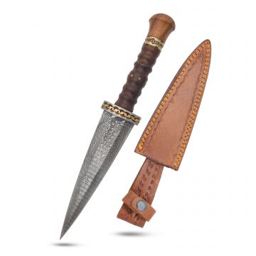 Old Ram Handmade Damascus Dagger Style Hunting Knife DM-1115
