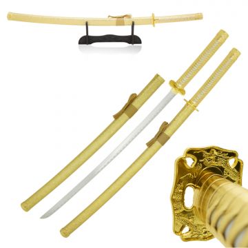 Snake Eye Tactical All Gold Samurai Katana Sword YK-59GD