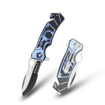 Rescue Style Action Assist Folding Pocket Knife YC-616BL