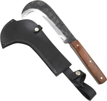 Wild Turkey Handmade Billhook Sickle Machete With Leather Sheath WT-1890W