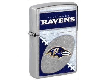 NFL Baltimore Ravens Chrome Logo Design Zippo Lighter - ZP-46437