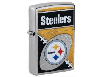 NFL Pittsburgh Steelers Chrome Logo Design Zippo Lighter - ZP-46461