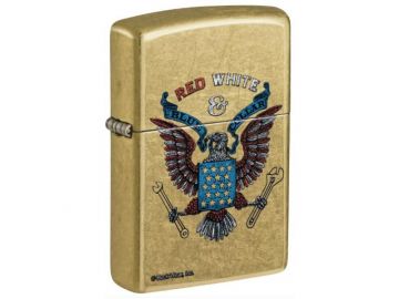 Buck Wear™ Red White & Blue Collar Design Zippo Lighter - ZP-46936