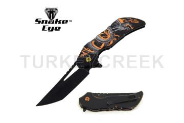 Snake Eye Tactical Spring Assist Fantasy Dragon Handle knife