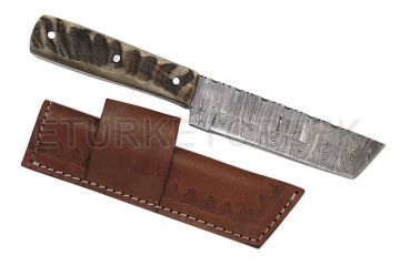 Wild Turkey Handmade Collection Damascus Fix Blade knife