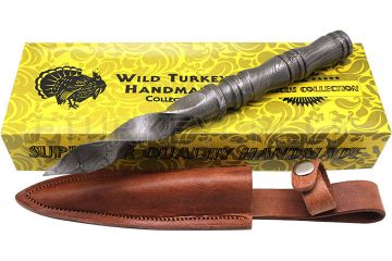 Wild Turkey Handmade Spiraling Damascus Dagger